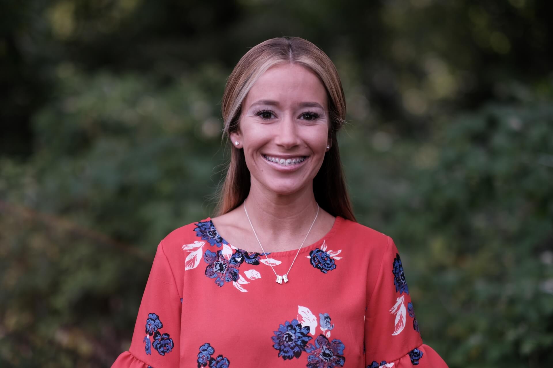 Photo of a smiling middle-aged woman